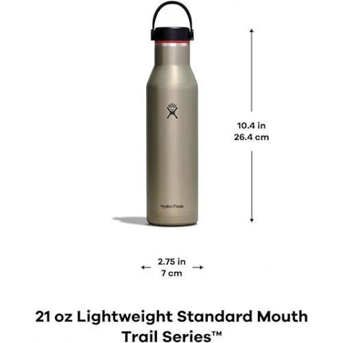  Hydro Flask Trail Series Lightweight Water Bottle with Standard Flex Cap and Double-Wall Vacuum Insulation