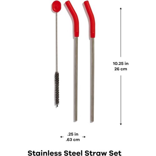  Hydro Flask Stainless Steel Straw Set Goji