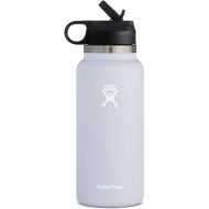 Hydro Flask 32 oz. Water Bottle with Straw Lid - Stainless Steel, Reusable, Vacuum Insulated- Wide Mouth
