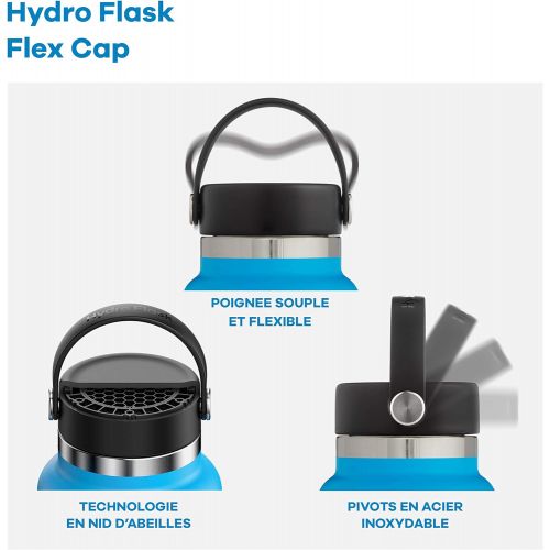  Hydro Flask Standard Mouth Water Bottle, Flex Cap - Multiple Sizes & Colors