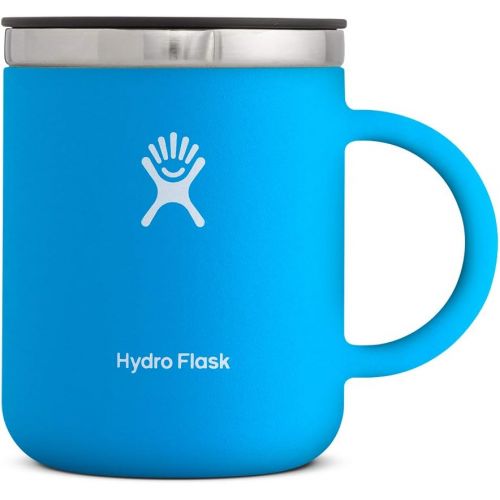  Hydro Flask 12 oz Travel Coffee Mug - Stainless Steel & Vacuum Insulated - Press-In Lid - Pacific