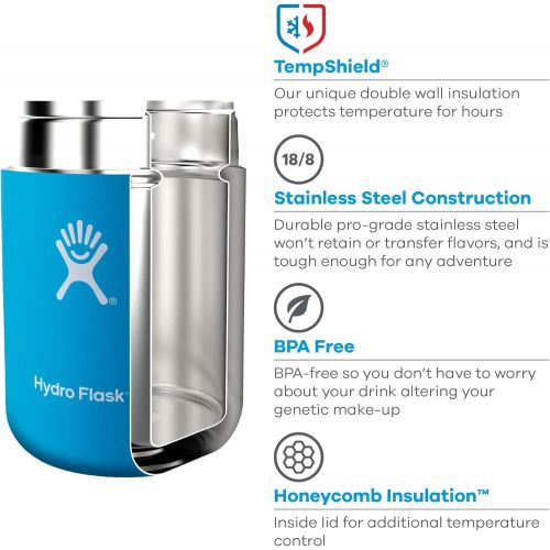  Hydro Flask Food Flask Thermos Jar - Stainless Steel & Vacuum Insulated - Leak Proof Cap - 12 oz, Watermelon