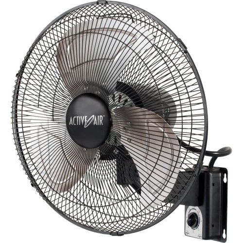  Hydrofarm ACFW16HDB Active Air Whisper Quiet Heavy Duty 16 Wall Mount Fan, Black