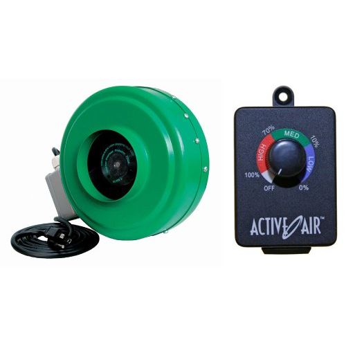  Hydrofarm HYDROFARM ACDF6 Hydroponic Active Air 6 In-Line Fan + ACSC Fan Speed Controller