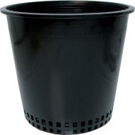 Hydrofarm Round Mesh Bottom Pot Planters, Black, Set of 50