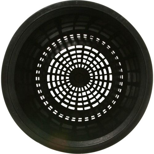  Hydrofarm Round Mesh Bottom Pot Planters, Black, Set of 50