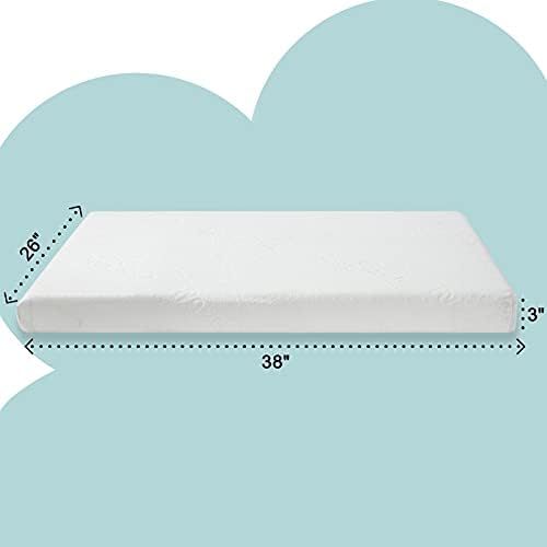  Hygge Hush Pack n Play Mattresses, Pack and Play Mattress Pad, Playard Mattress Memory Foam, Portable Toddlers Mattress Firmness Featuring Soft Removable Washable Outer Cover(38x26