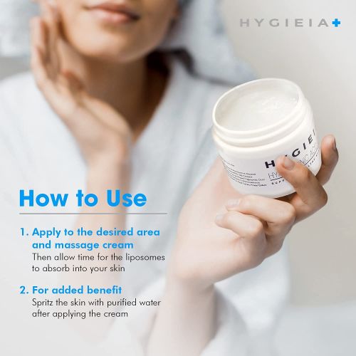  Hygieia Skincare Hyaluronic Acid Cream, Liposomally Based Skin Cream, Day and Night Moisturizing Facial Cream, 57g