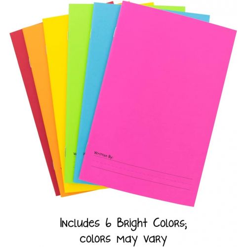 Hygloss Products Hygloss Paperback Blank Story Books for Children - Write & Illustrate Stories - Great Activity for Classroom, Home & More - 6 Vibrant Colors - 5.5 x 8.5, Pack of 24