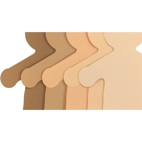  [아마존베스트]Hygloss Products Kid Shape Cuts Outs  16 Inch Assorted Multi-Cultural Paper, 25 Pack