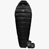 Hyke Outdoor Vitals Summit 0°F - 20°-30°F Down Sleeping Bag, 800 Fill Power, 4 Season, Mummy, Ultralight, Camping, Hiking