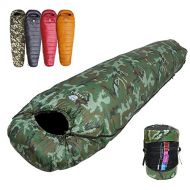 Hyke Anyoo Mummy Goose Down Sleeping Bag Ultralight Portable 3 Season for Backpacking Hiking Camping Indoor & Outdoor Use for Adult