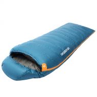 Hyke KingCamp Down Envelope Sleeping Bag for Backpacking 10.4/-4 Degree F 500 Fill Power Ultra Warm Hooded Lightweight Portable Waterproof Comfort with Compression Sack for Winter Campi