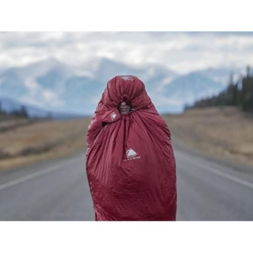  Hyke & Byke Quandary 15 Degree F 650 Fill Power Hydrophobic Down Sleeping Bag with ClusterLoft Base - Ultra Lightweight 3 Season Men’s and Women’s Mummy Bag Designed for Backpackin