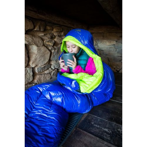  Hyke & Byke Eolus 15 & 30 Degree F 800 Fill Power Hydrophobic Goose Down Sleeping Bag with ClusterLoft Base - Ultra Lightweight 3 Season Men’s and Women’s Mummy Bag Designed for Ba