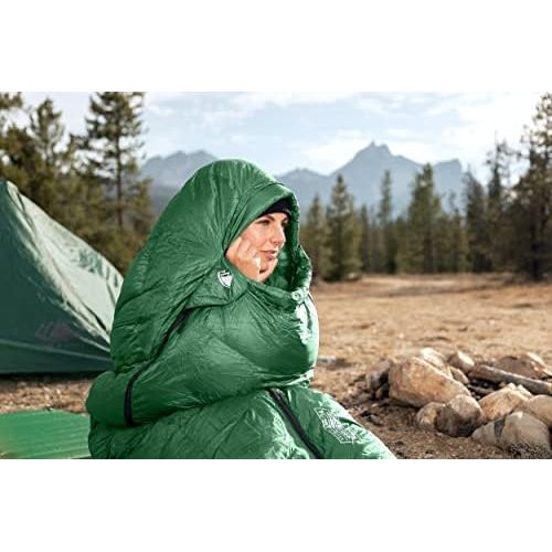  Hyke & Byke Katahdin Hiking & Backpacking Sleeping Bag 4 Season, 625FP Ultralight Sleeping Bag Water Resistant