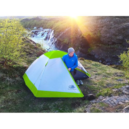  Hyke & Byke Yosemite Hiking & Backpacking Tent - 3 Season Ultralight, Waterproof Tent for Camping w/Rain Fly and Footprint - 1 Person or 2 Person