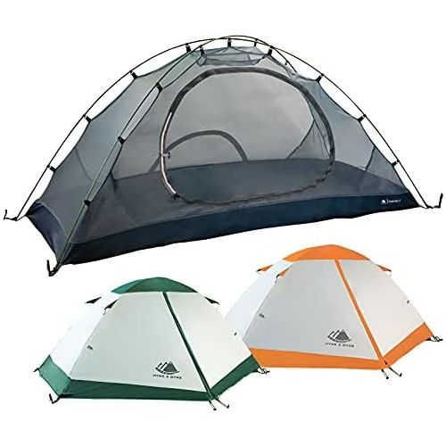  Hyke & Byke Yosemite Hiking & Backpacking Tent - 3 Season Ultralight, Waterproof Tent for Camping w/Rain Fly and Footprint - 1 Person or 2 Person