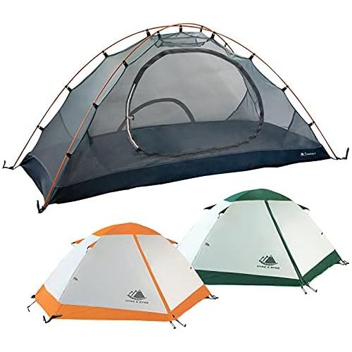  Hyke & Byke Yosemite Hiking & Backpacking Tent - 3 Season Ultralight, Waterproof Tent for Camping w/Rain Fly and Footprint - 1 Person or 2 Person