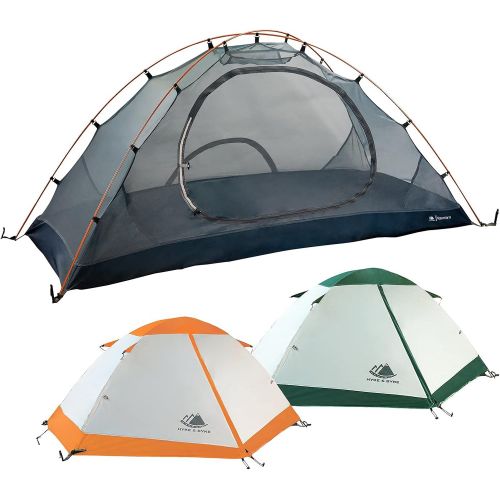  Hyke & Byke Yosemite Hiking & Backpacking Tent - 3 Season Ultralight, Waterproof Tent for Camping w/Rain Fly and Footprint - 1 Person or 2 Person