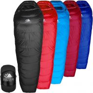 [아마존베스트]Hyke & Byke Snowmass 0 Degree F 650 Fill Power Hydrophobic Down Sleeping Bag with ClusterLoft Base - Ultra Lightweight 4 Season Men’s and Women’s Mummy Bag Designed for Cold Weathe