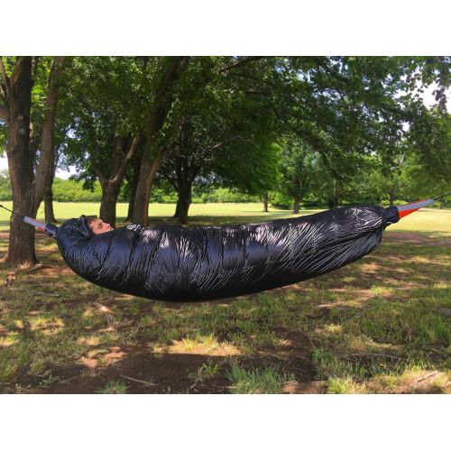  Hyke & Byke Crestone Hammock Compatible Down Sleeping Bag - 0 Degree F Bag for Hammock or Ground Camping and Backpacking  Innovative Design Combines Underquilt and Top Quilt