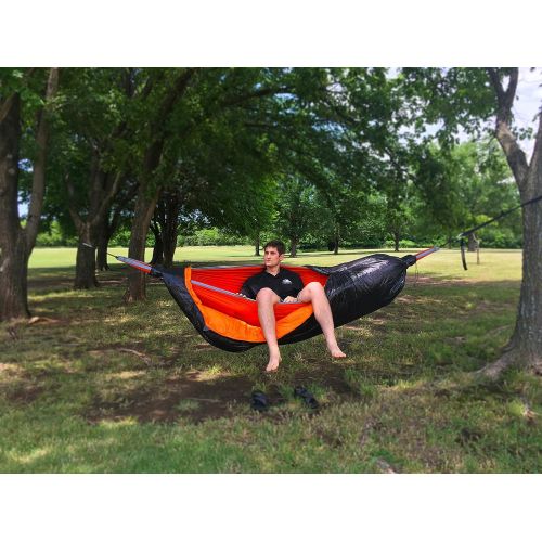  Hyke & Byke Antero Hammock Compatible Down Sleeping Bag  800 Fill Power 15 Degree F Goose Bag for Hammock, Ground Camping or Backpacking  Lightweight UnderquiltTop Quilt Combo