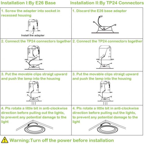  [아마존 핫딜]  [아마존핫딜]Hykolity 12 Pack 5/6 Inch LED Recessed Downlight Retrofit, 12W LED Can Light Bulb, Baffle Trim, 1000lm 3000K Warm White LED Recessed Ceiling Light, CRI90, Damp Rated, Dimmable, ETL