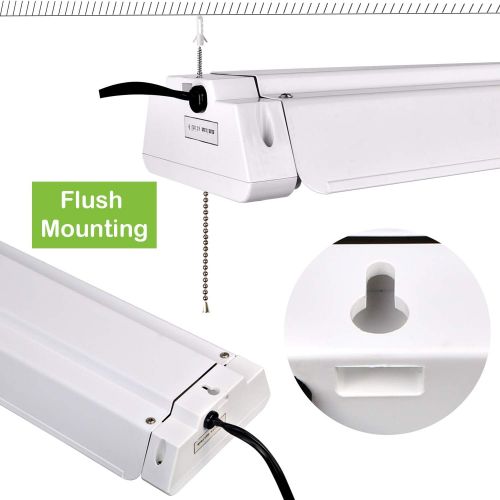  [아마존 핫딜] [아마존핫딜]Hykolity 5000K LED Shop Light Linkable, 4FT Daylight 42W LED Ceiling Lights for Garages, Workshops, Basements, Hanging or FlushMount, with Plug and Pull Chain, 3700lm, ETL- 6 Pack