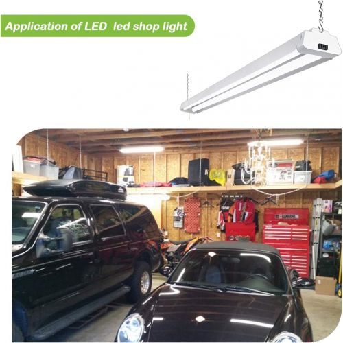  [아마존 핫딜] [아마존핫딜]Hykolity 5000K LED Shop Light Linkable, 4FT Daylight 42W LED Ceiling Lights for Garages, Workshops, Basements, Hanging or FlushMount, with Plug and Pull Chain, 4200lm, ETL- 4 Pack
