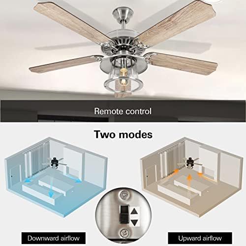  [아마존베스트]Hykolity 52 Inch Indoor Oil-Rubbed Bronze Ceiling Fan With Light Kits and Remote Control, Classic Style, Lifetime Motor Warranty, Reversible Blades, ETL for Living room, Bedroom, Basement