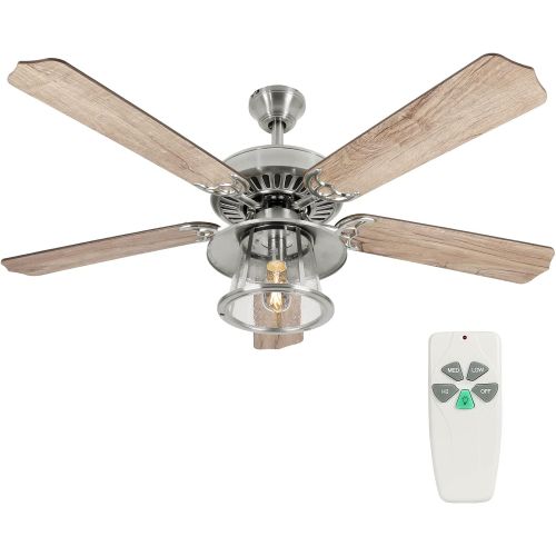  [아마존베스트]Hykolity 52 Inch Indoor Oil-Rubbed Bronze Ceiling Fan With Light Kits and Remote Control, Classic Style, Lifetime Motor Warranty, Reversible Blades, ETL for Living room, Bedroom, Basement