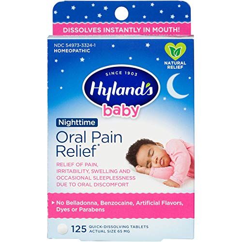  [아마존베스트]Hylands Baby Nighttime Oral Pain Relief Tablets with Chamomilla, Soothing Natural Relief...