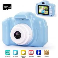 [아마존베스트]Hyleton hyleton Digital Camera for Kids, 1080P FHD Kids Digital Video Camera with 2 Inch IPS Screen and 16GB SD Card for 3-10 Years Boys Girls Gift (Light Blue)