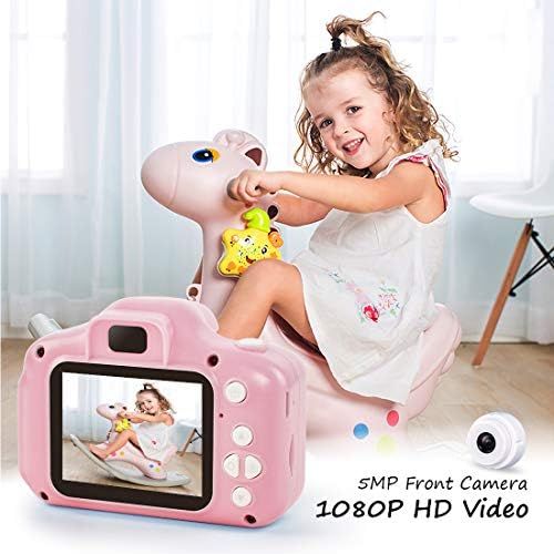  [아마존베스트]Hyleton hyleton Digital Camera for Kids, 1080P FHD Kids Digital Video Camera Camcorder for 3-10 Years Girls Gift with 16GB SD Card & 2 Inch IPS Screen (Pink)