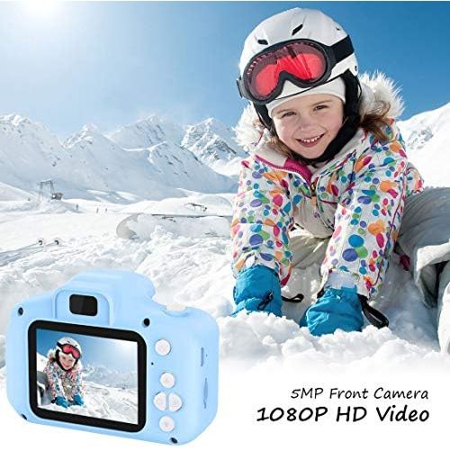  Digital Camera for Kids,hyleton 1080P FHD Kids Digital Video Camera with 2 Inch IPS Screen and 32GB SD Card for 3-10 Years Boys Girls Gift (Light Blue)