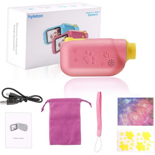  Kids Video Camera for Girls Gift,hyleton 1080P FHD Digital Kids Camera Camcorder Video DV with 2.4 Screen for Age 3-10