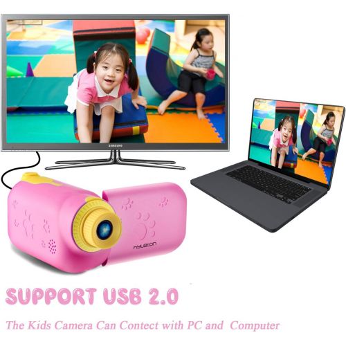  Kids Video Camera for Girls Gift,hyleton 1080P FHD Digital Kids Camera Camcorder Video DV with 2.4 Screen for Age 3-10