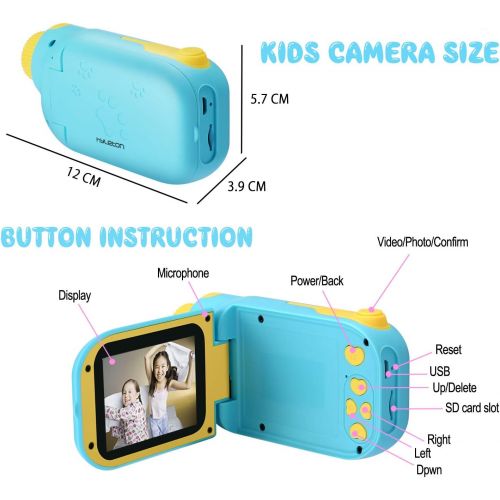  [아마존베스트]Video Camera for Kids, hyleton 1080P FHD Digital Kids Camera Camcorder Video Recorder with 2.4 Screen for Age 3-10