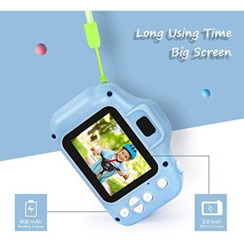  [아마존베스트]Digital Camera for Kids,hyleton 1080P FHD Kids Digital Video Camera with 2 Inch IPS Screen and 16GB SD Card for 3-10 Years Boys Girls Gift (Light Blue)