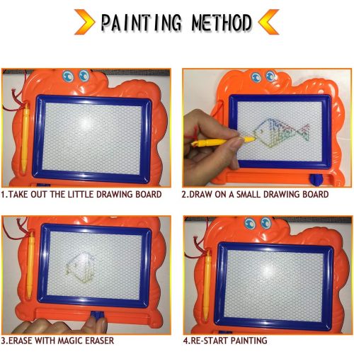  [아마존베스트]HongMe 5 Piece Mini Magnetic Drawing Board for Kids - Travel Size Erasable Doodle Board Set - Small Drawing Painting Sketch Pad - Perfect for Kids Art Supplies & Party Favors,Prizes for K