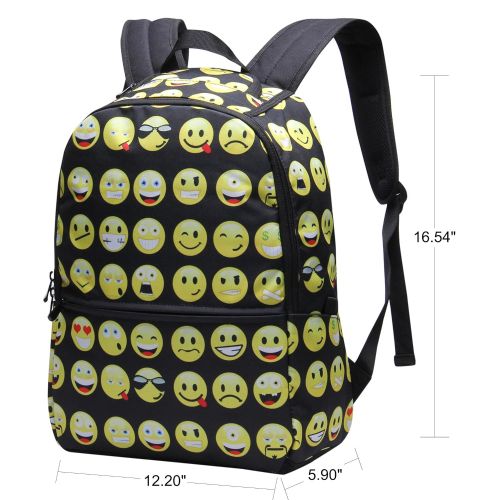  Hynes Eagle Printed Emoji Kids School Backpack