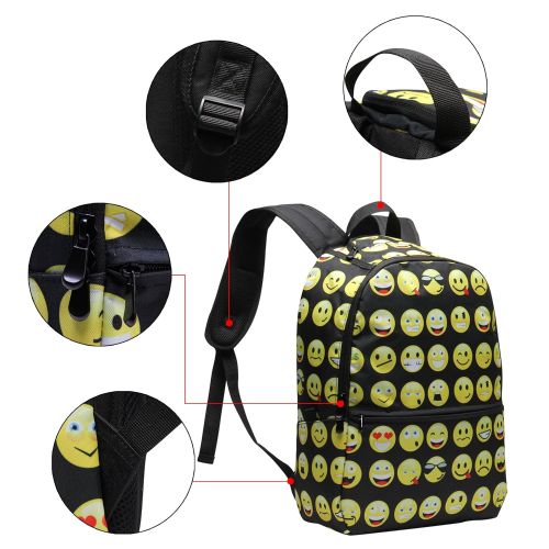  Hynes Eagle Printed Emoji Kids School Backpack