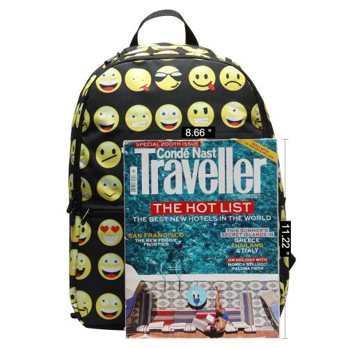  Hynes Eagle Printed Emoji Kids School Backpack