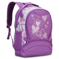 Hynes Eagle Sweetheart Pattern Backpack Purple