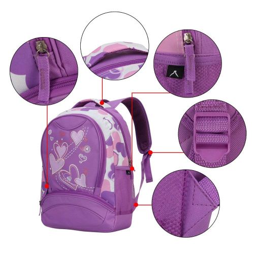  Hynes Eagle Sweetheart Pattern Backpack Purple
