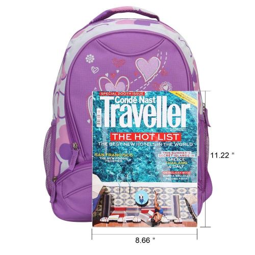  Hynes Eagle Sweetheart Pattern Backpack Purple