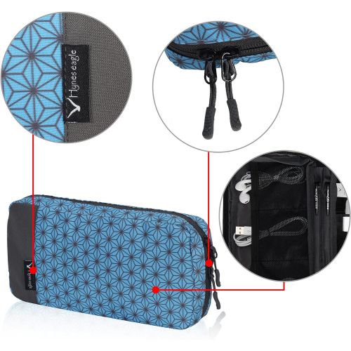  [아마존베스트]Hynes Eagle Cord Organizer Small Electronics Case Gadget Pouch Phone Accessories Storage Bag Turquoise