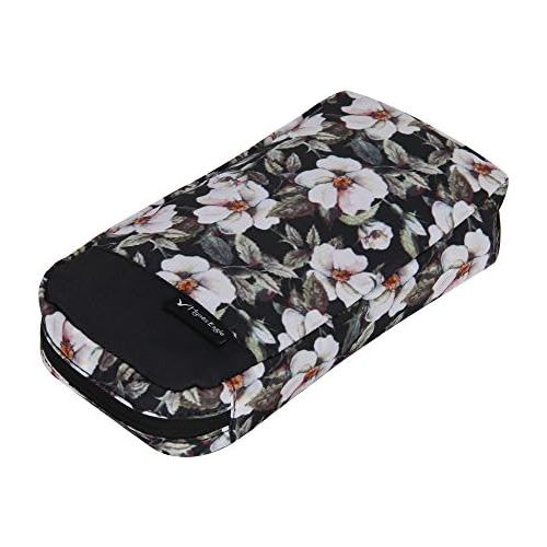  [아마존베스트]Hynes Eagle Cord Organizer Small Electronics Case Gadget Pouch Phone Accessories Storage Bag White Rose