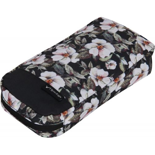  [아마존베스트]Hynes Eagle Cord Organizer Small Electronics Case Gadget Pouch Phone Accessories Storage Bag White Rose